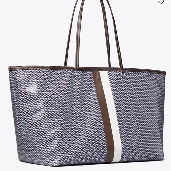 Tory Burch The Racer XL Tote Blue Pattern Lightweight Tote - Picture 8 of 11
